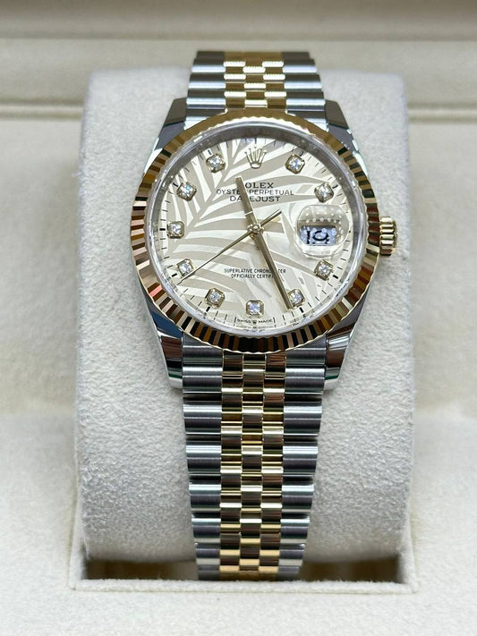 Rolex Unisex Datejust 36mm Steel/Gold With Diamonds 126233 Automatic New 2024