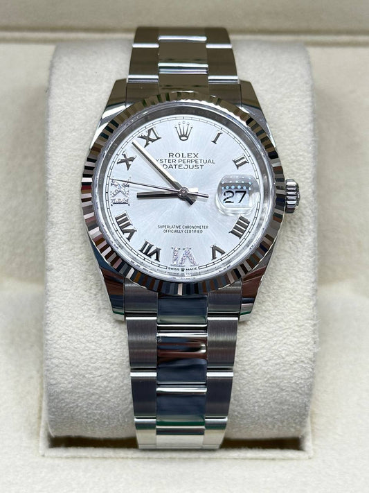 Rolex Unisex Datejust 36mm Steel With Diamonds 126234 Automatic Bew 2024