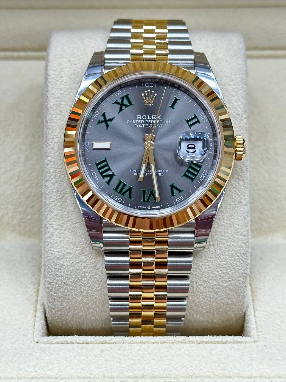 Rolex Men’s Datejust 41mm Steel/Gold Jubilee Bracelet Wimbledon Dial 126333 Automatic New 2024