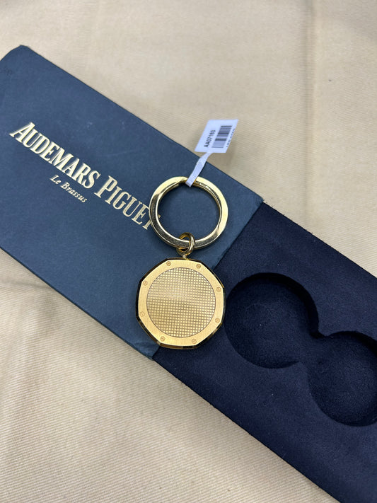 Audemars Piguet Royal Oak Key Chain Gold Plated Steel Used With Box