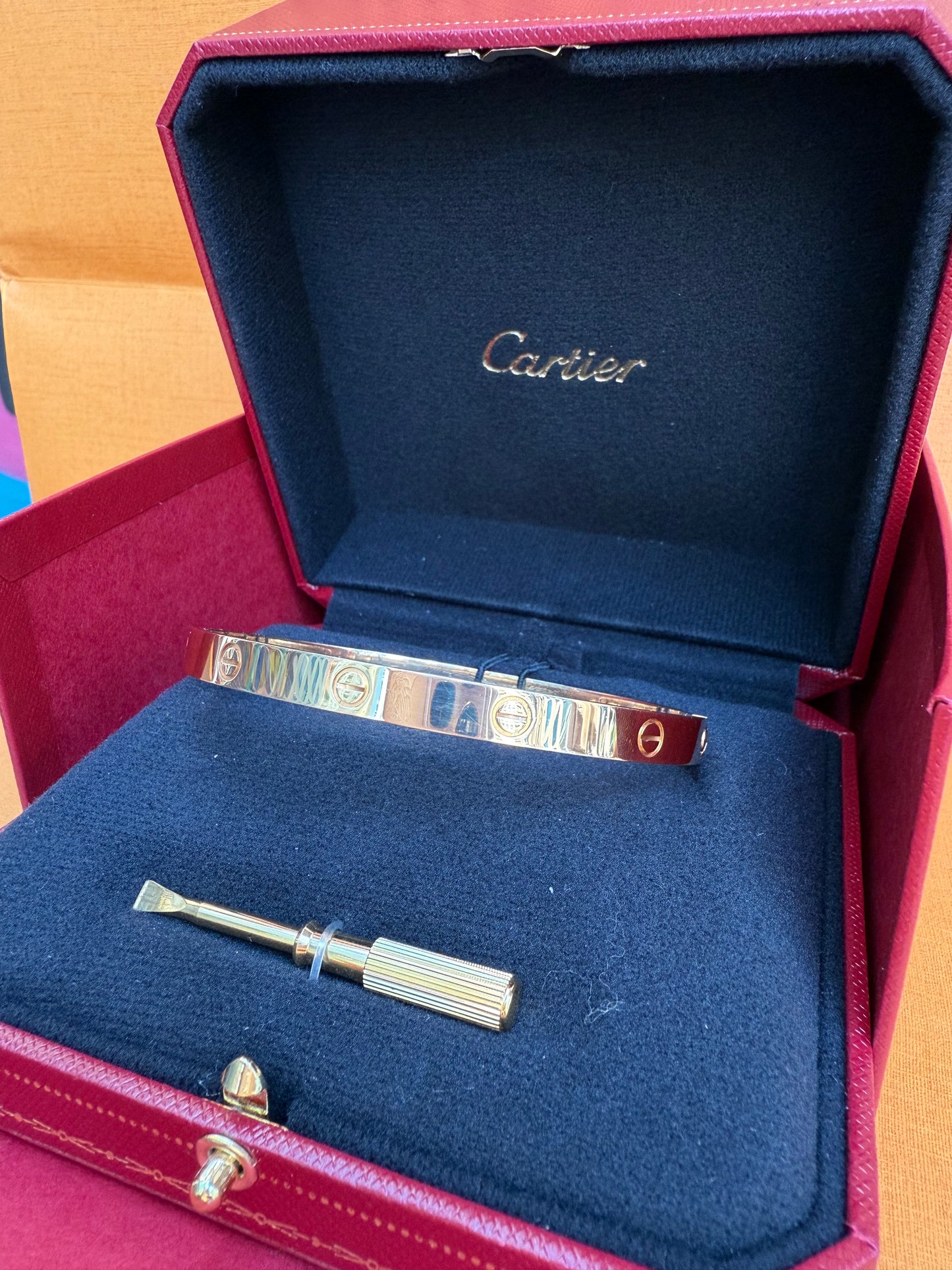 Cartier Love Bracelet Classic 21 Size Rose Gold Used 2019 Year
