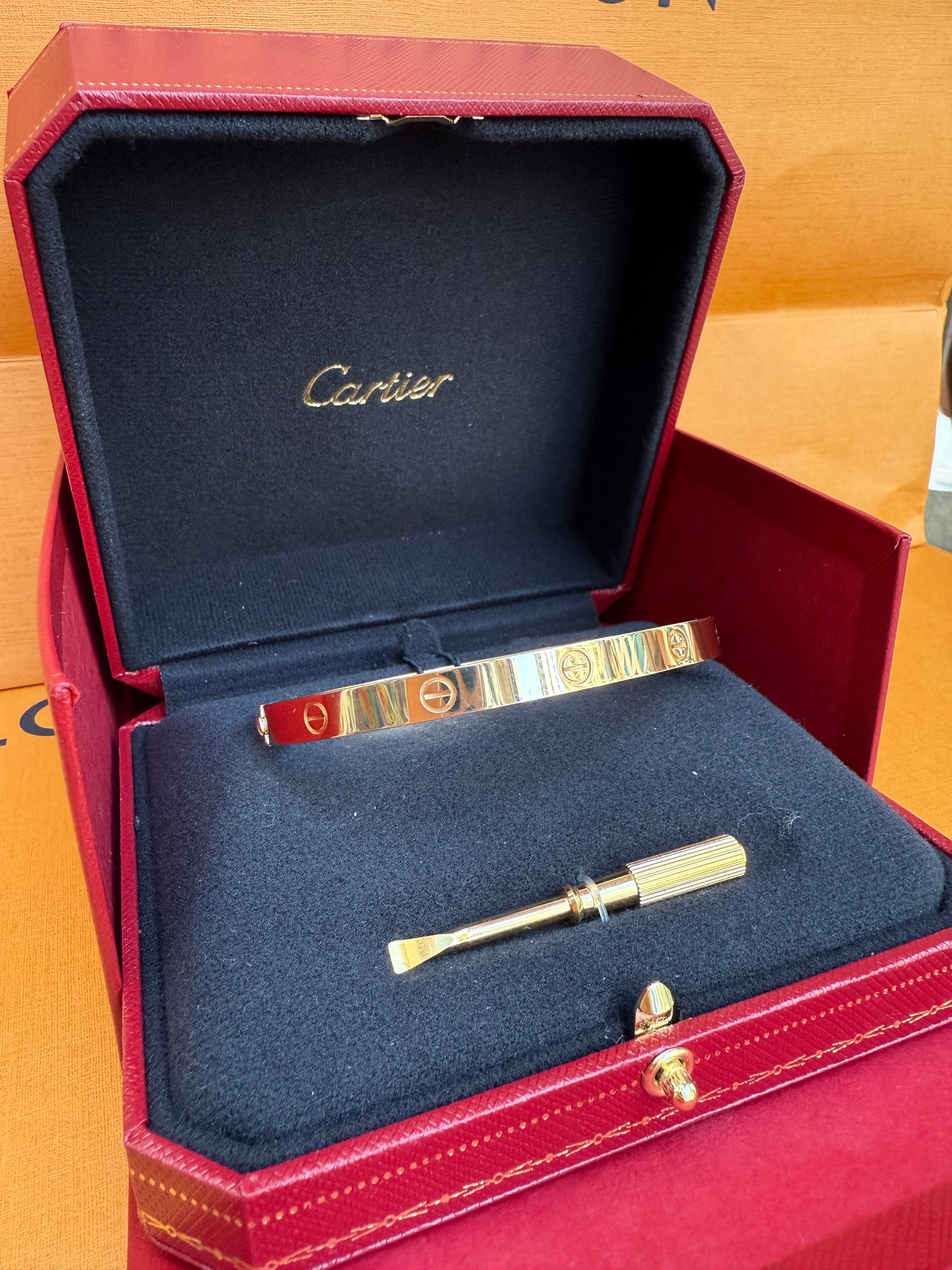 Cartier Love Bracelet Classic 21 Size Rose Gold Used 2019 Year