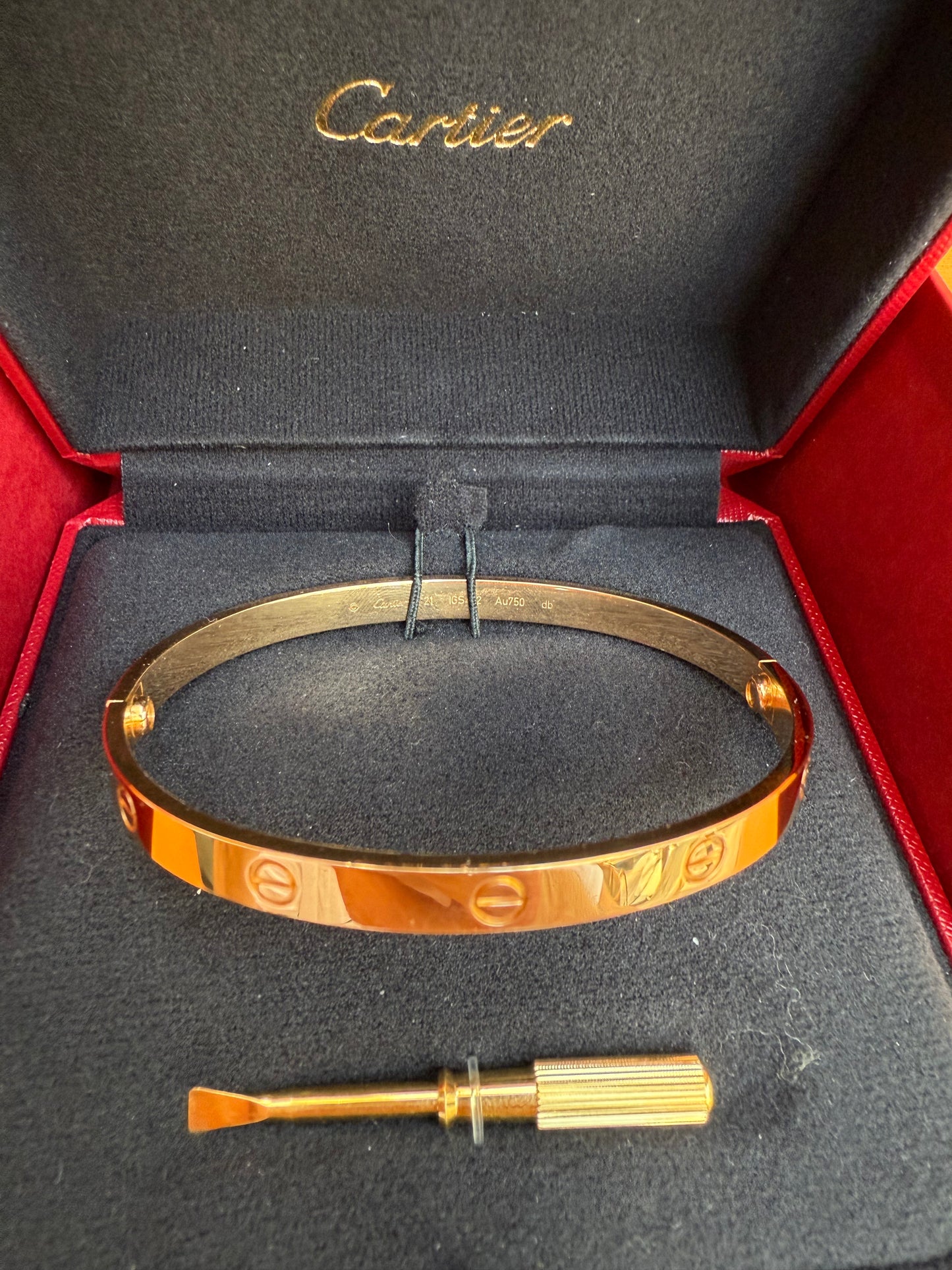 Cartier Love Bracelet Classic 21 Size Rose Gold Used 2019 Year