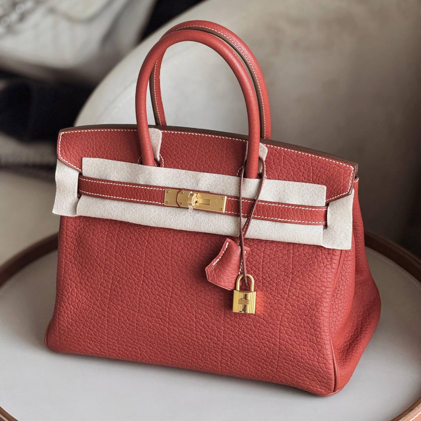Hermes Birkin 30 Fjord Brique Almost New