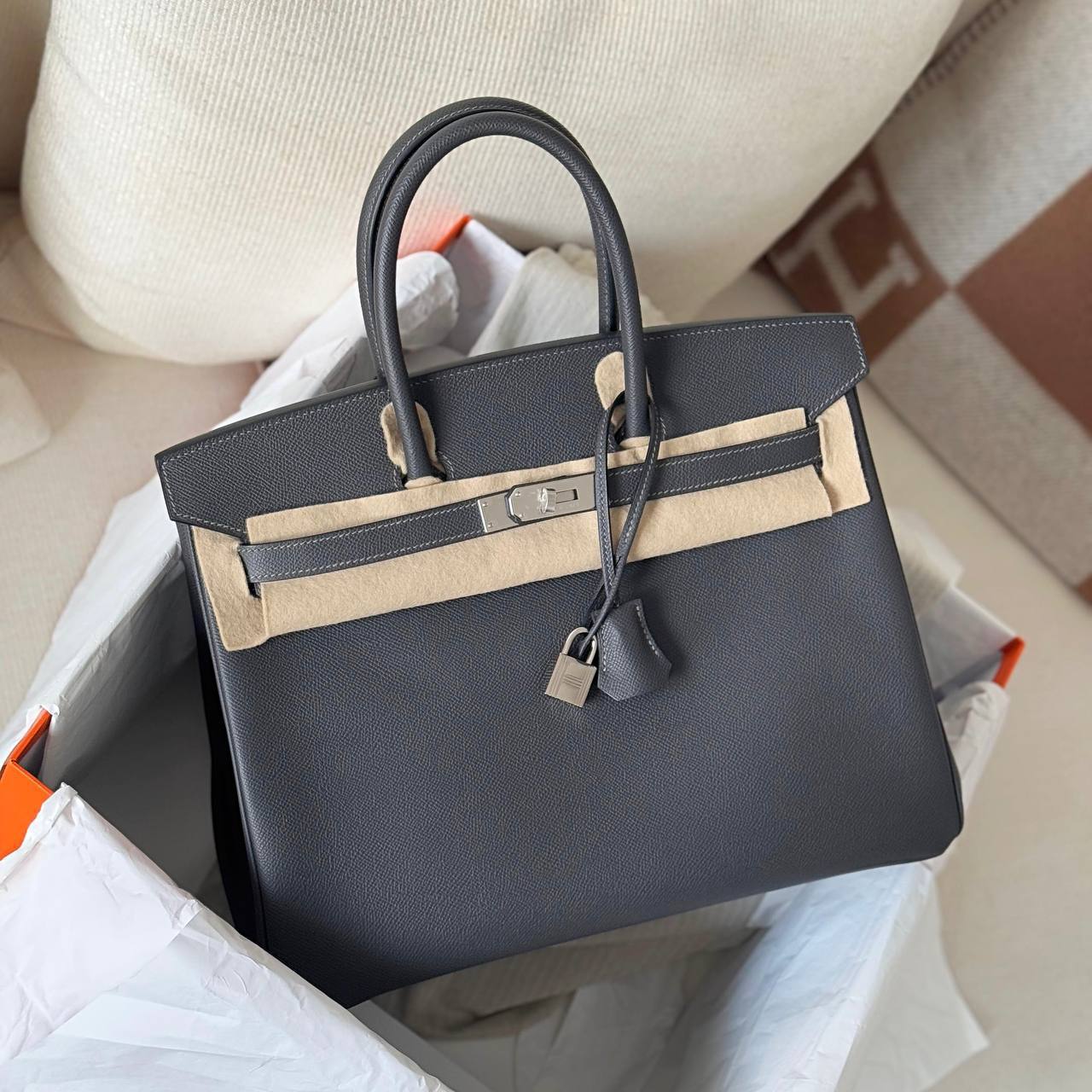 Hermes Birkin 35 Epsom PHW Graphite