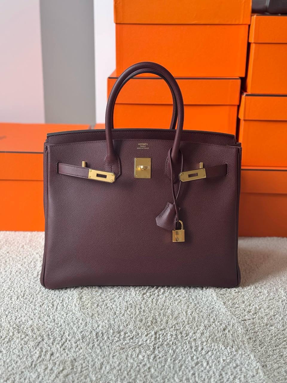 Hermes Birkin 35 Bordeaux GHW New