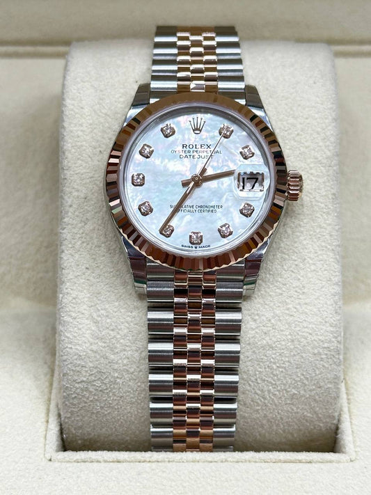 Rolex Ladies Datejust 31mm Steel/Rose Gold MOP Dial With Diamonds 278273 Automatic New 2024