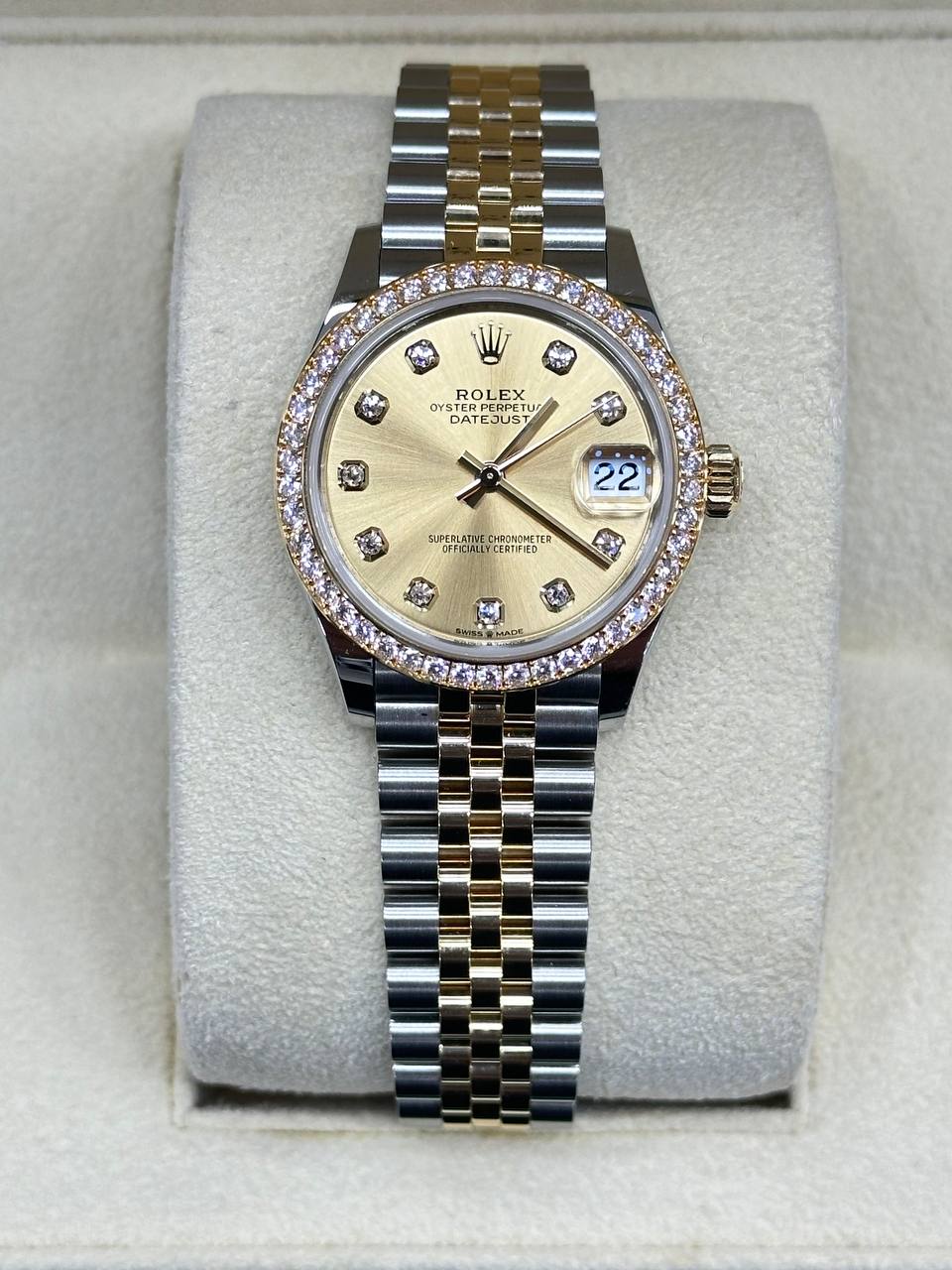 Rolex Ladies Datejust 31mm Steel/Gold With Diamonds Jubilee 278383RBR Automatic New 2024 Full Set