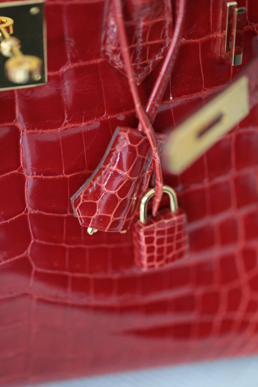 Hermes Birkin 30 Crocodile GHW 2018 Full Set Used