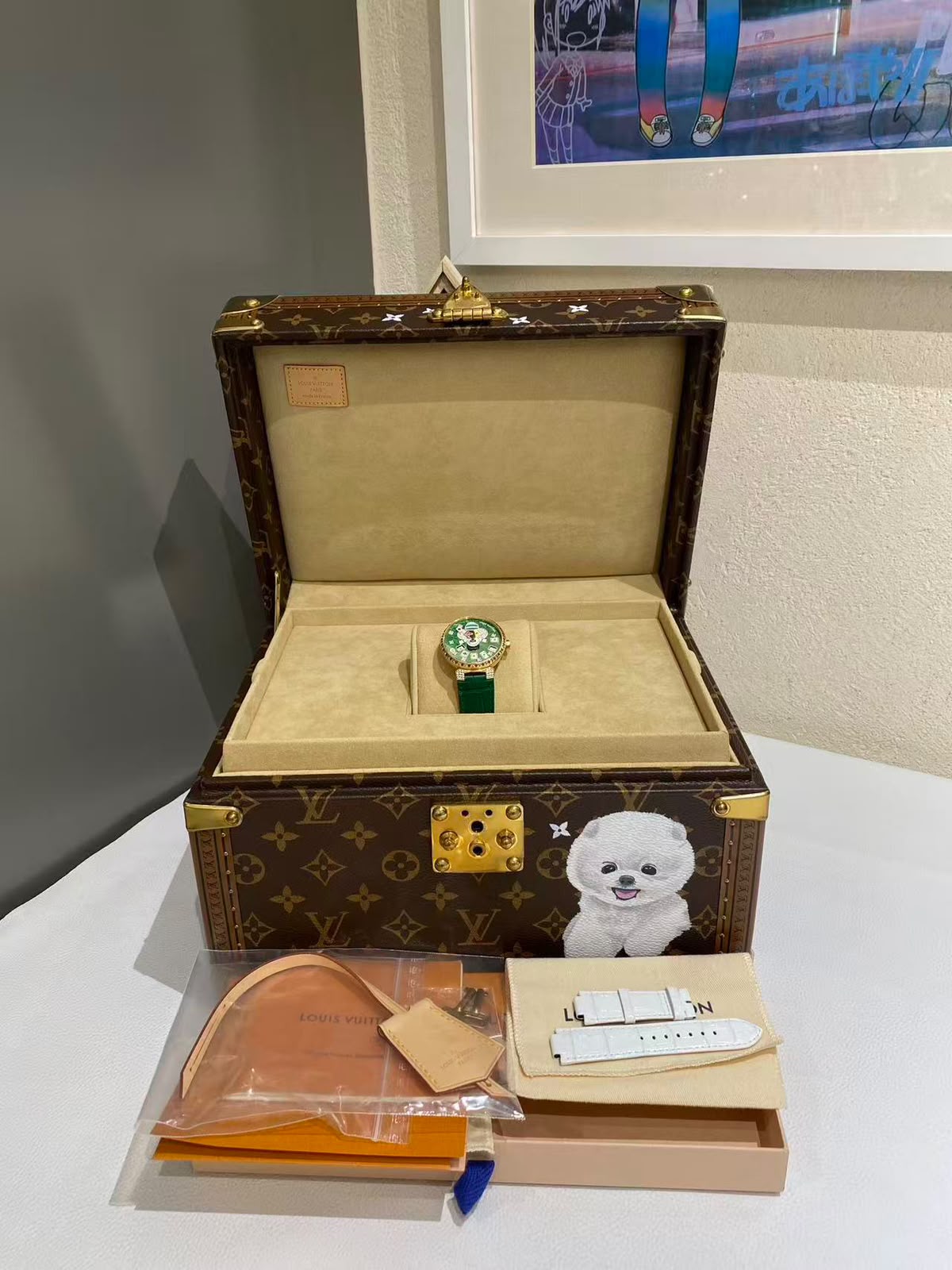 Louis Vuitton’s cutesy Tambour Slim Vivienne Jumping Hours collection