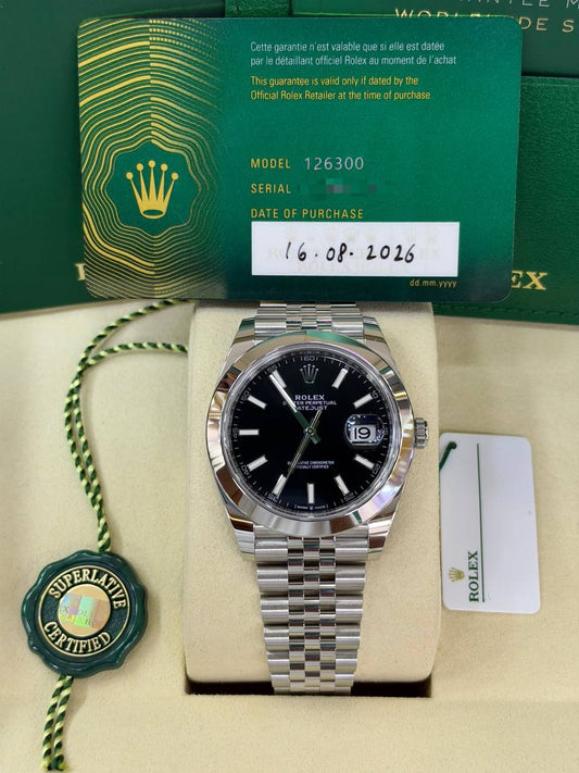 Rolex Datejust New 41 2026 Datejust 41 - Black Index on Jubilee Unworn 126300